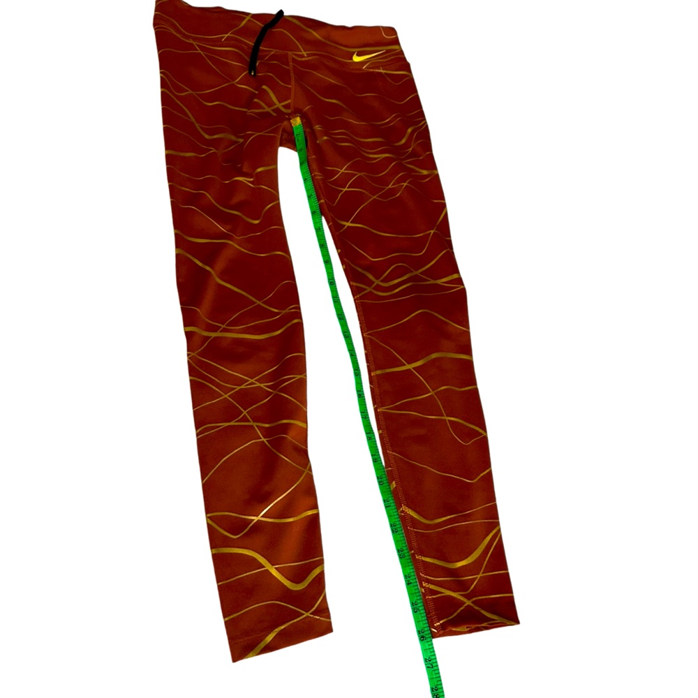 Nike Icon Clash Fast women’s running tights size large - gold and clay red - Picture 12 of 13